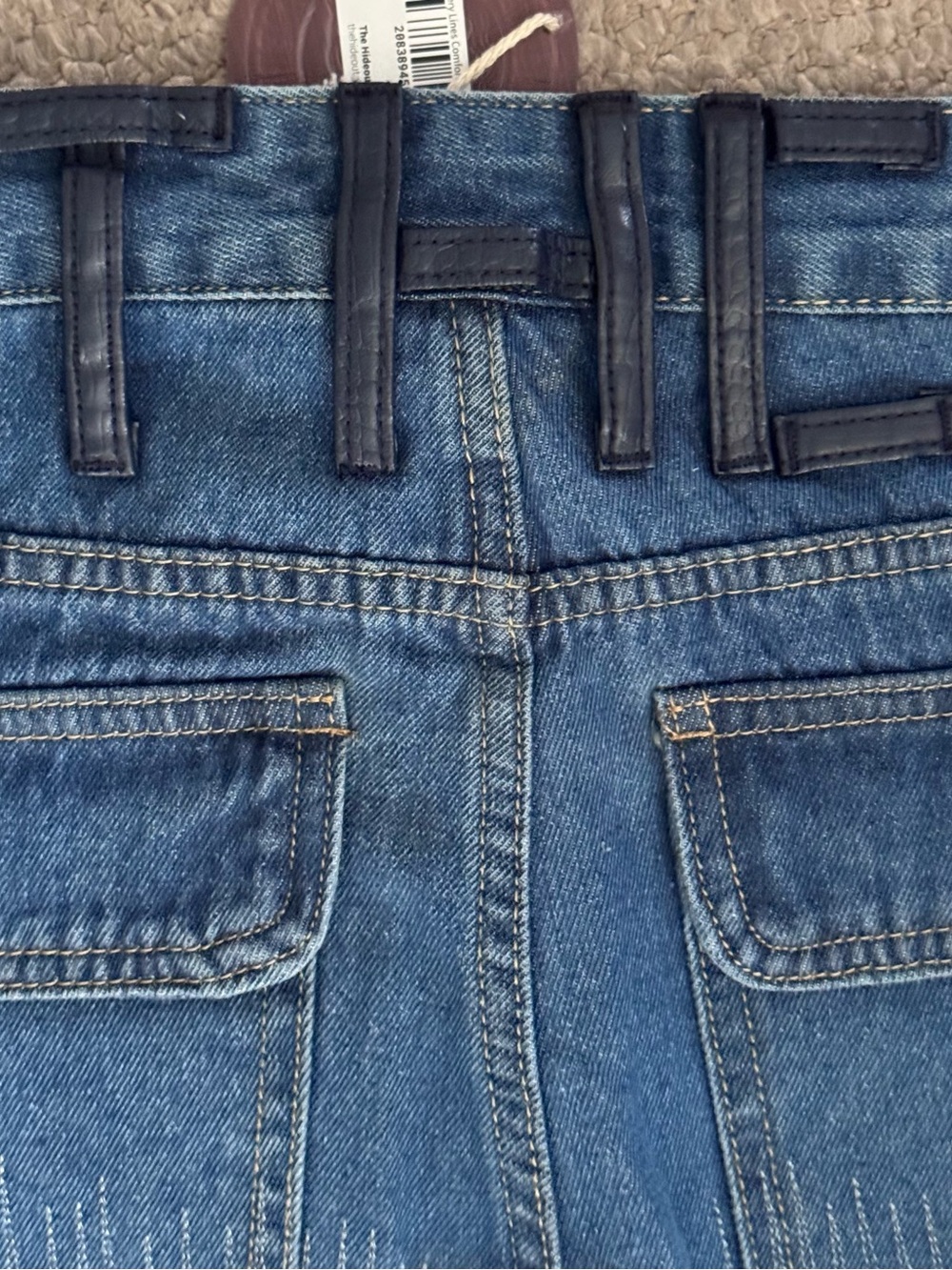 ⭐️ RARE NWT New The Hideout THC Embroidery Line Denim Jeans Medium 30 Unisex